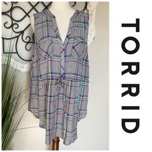 TORRID SIZE 1X Adorable Sleeveless Blouse Top